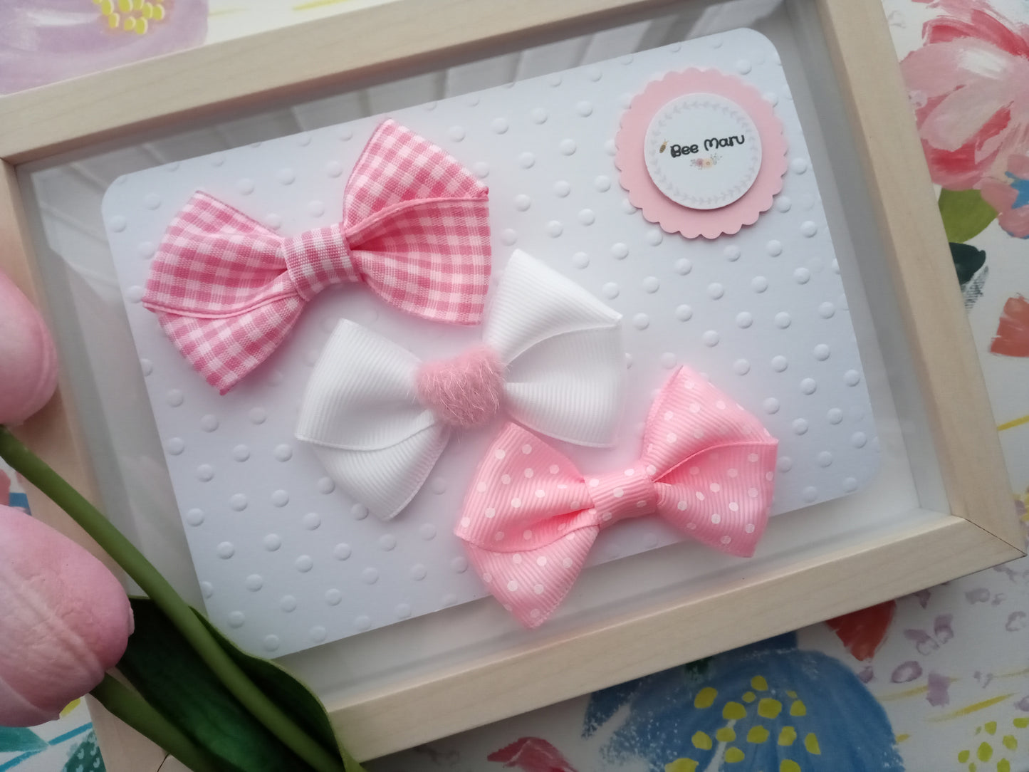 Pink hair bows for girls