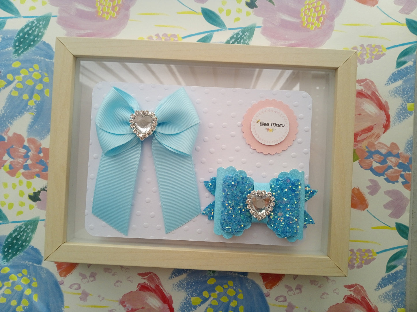 Baby blue hair bows