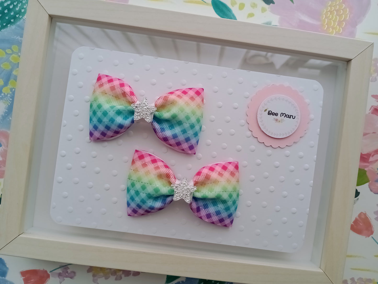 Colourful Rainbow Hair Bow Clip for Girls