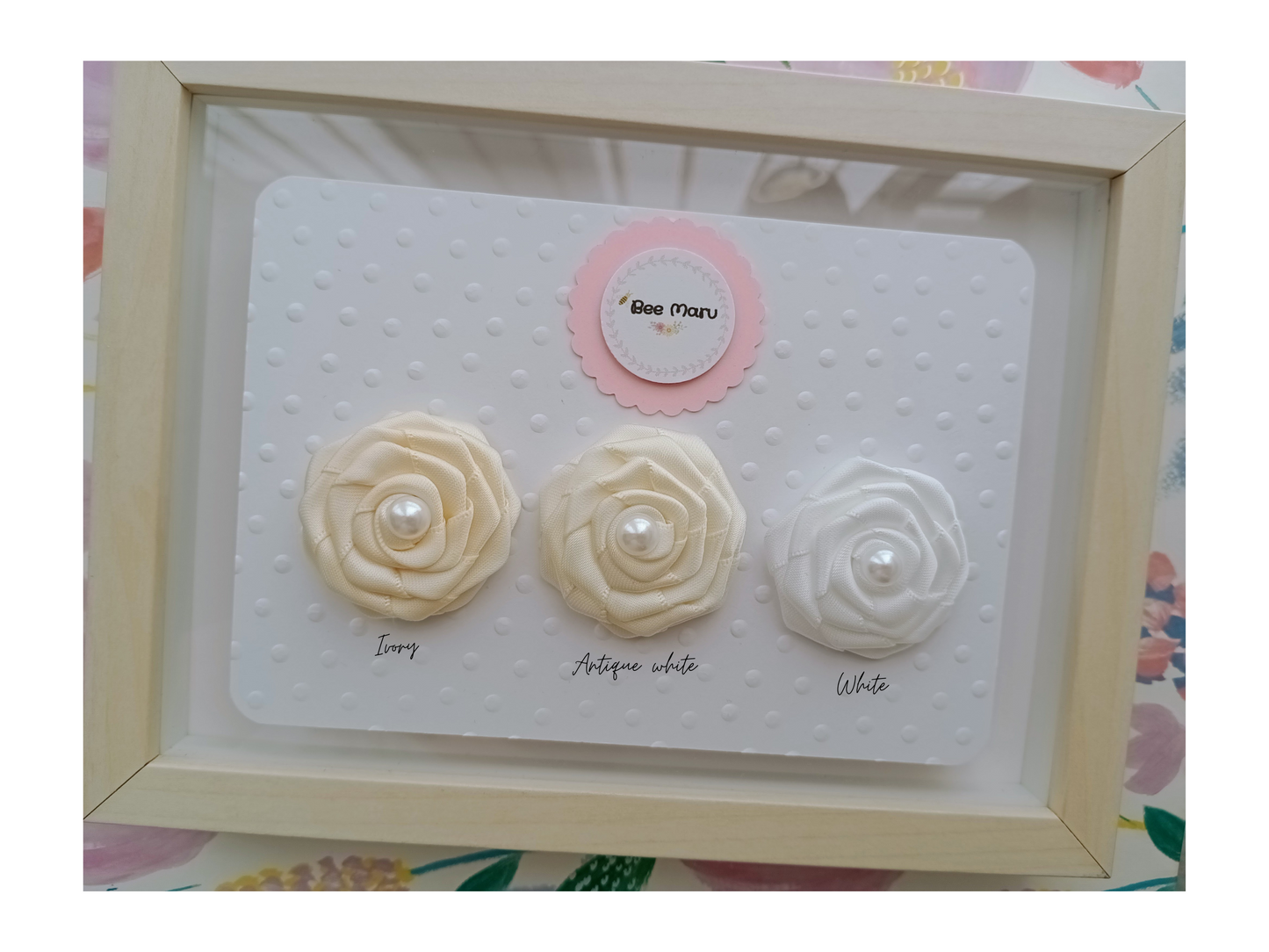 Elegant Handmade Satin Flower Hair Clip - Bridal Accessory