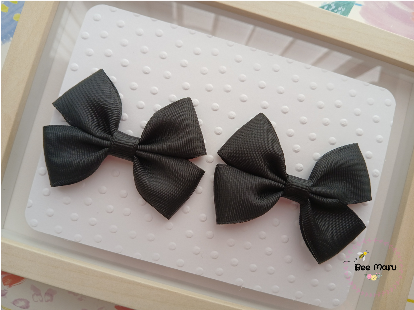 Handmade Classic Black Hair Bow - Chic Accessory for Girls of Any Age and Hairstyle
