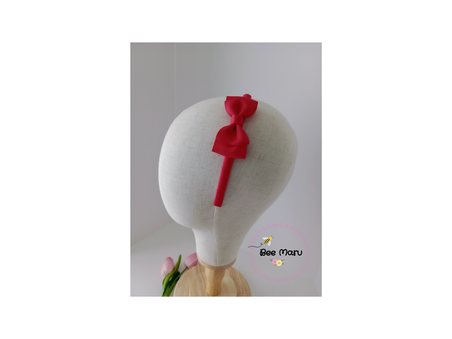 Handmade Red Alice Band, Classic Hair Accessories