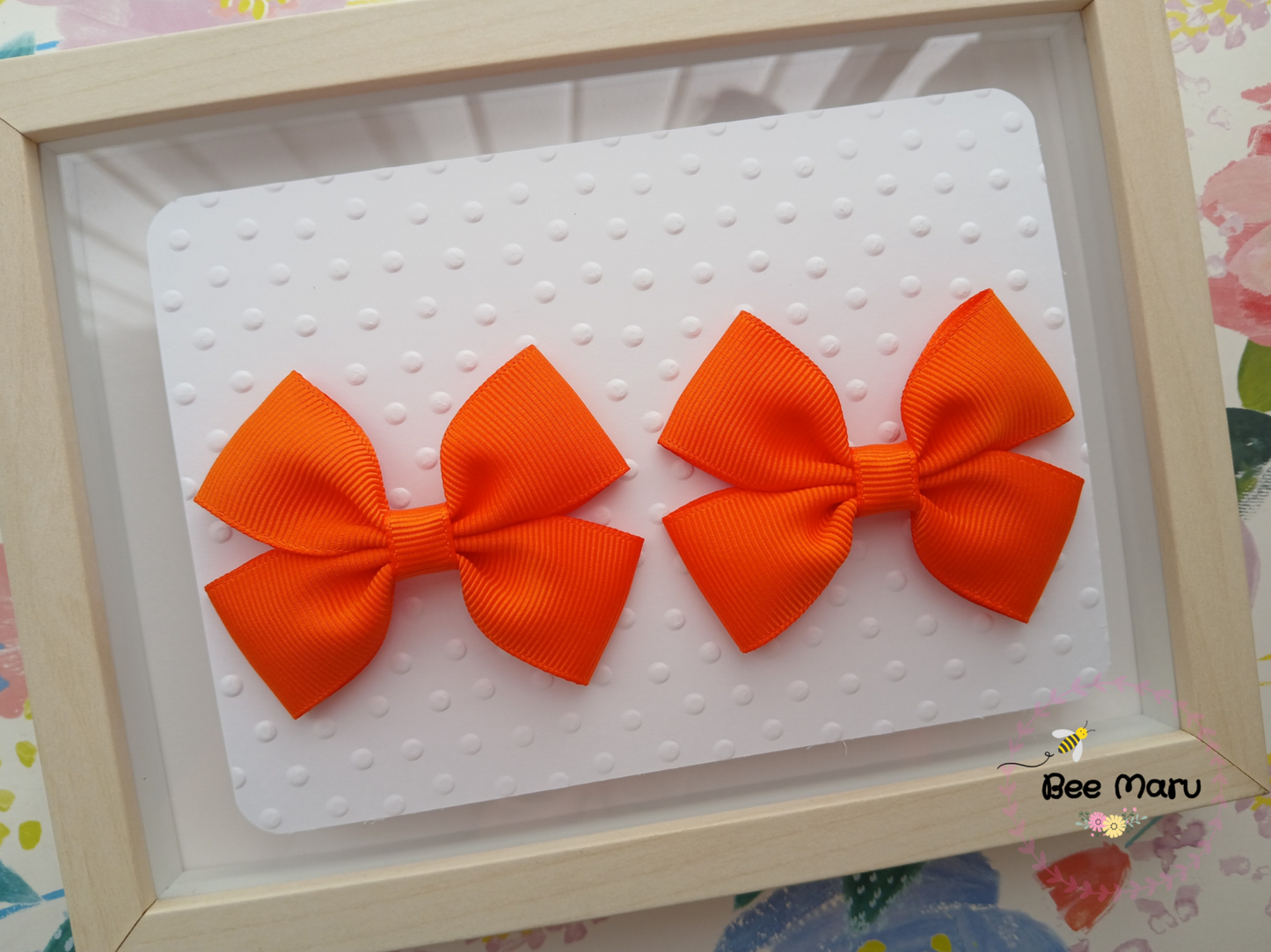 Orange Handmade Classic Style Hair Bows, Perfect for Halloween!